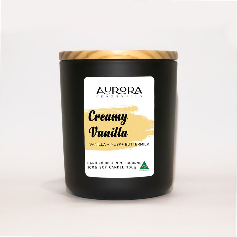 Aurora Creamy Vanilla Soy Candle Australian Made 300g Payday Deals