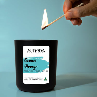 Aurora Ocean Breeze Scented Soy Candle Australian Made 300g 2 Pack Payday Deals