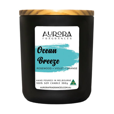 Aurora Ocean Breeze Scented Soy Candle Australian Made 300g 2 Pack Payday Deals