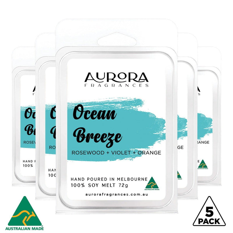 Aurora Ocean Breeze Soy Wax Melts Australian Made 72g 5 Pack Payday Deals