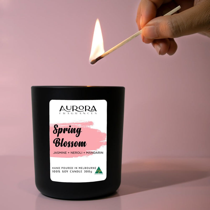 Aurora Spring Blossom Scented Soy Candle Australian Made 300g 2 Pack Payday Deals