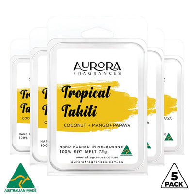 Aurora Tropical Tahiti Soy Wax Melts Australian Made 72g 5 Pack