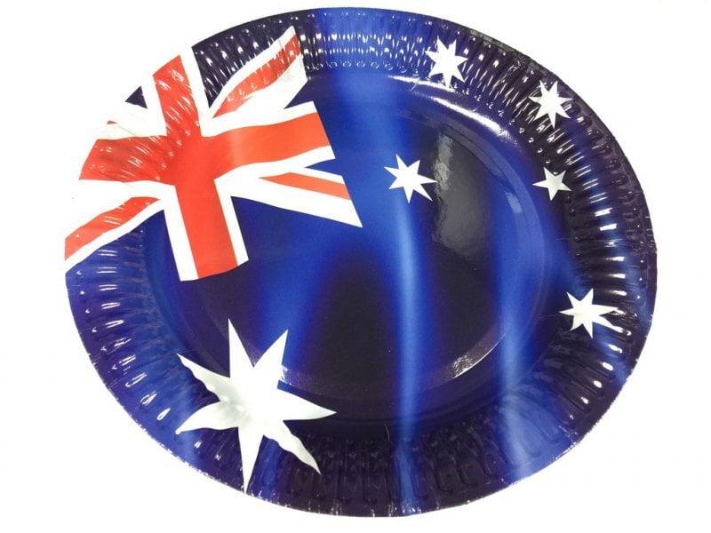 Australia Day 23cm Round Plates Payday Deals