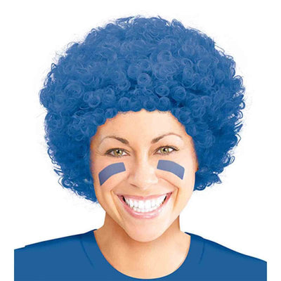 Australia Day Curly Wig Blue x1