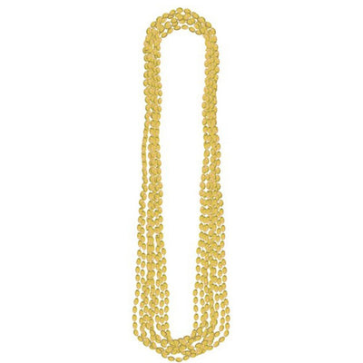 Australia Day Plastic Metallic Necklaces -  Gold 8 Pack