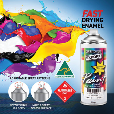 Australian Export 12PK 250gm Aerosol Spray Paint Cans [Colour: Grey Primer] Payday Deals