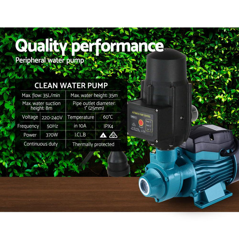 Auto Peripheral Water Pump Electric Clean Garden Farm Rain Tank Irrigation QB60 Payday Deals