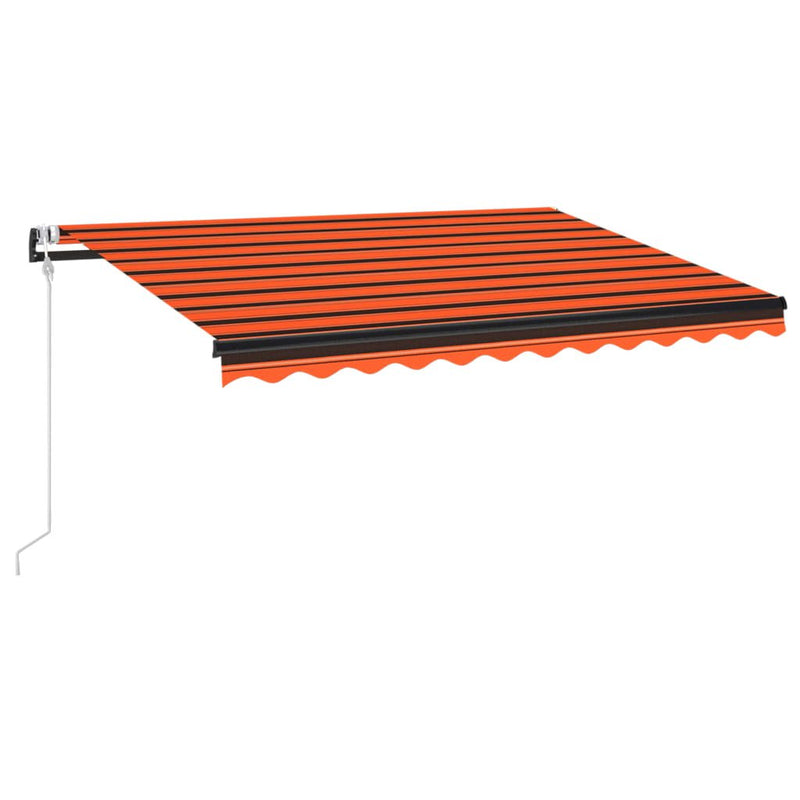 Automatic Awning with LED&Wind Sensor 300x250 cm Orange/Brown Payday Deals