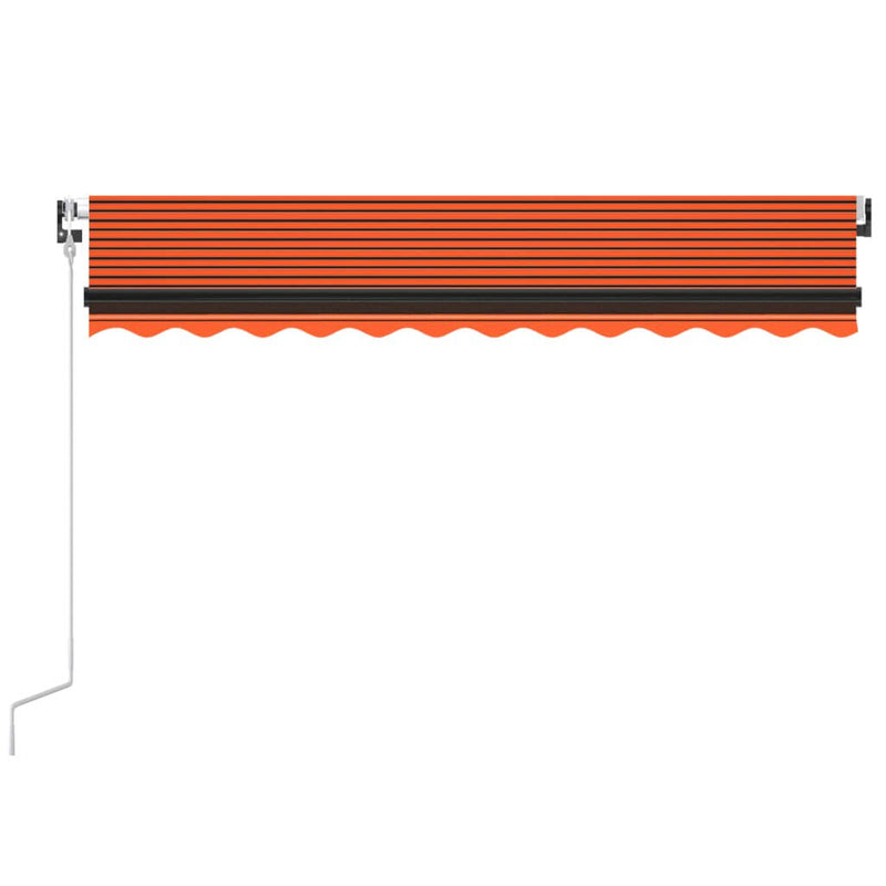 Automatic Awning with LED&Wind Sensor 300x250 cm Orange/Brown Payday Deals