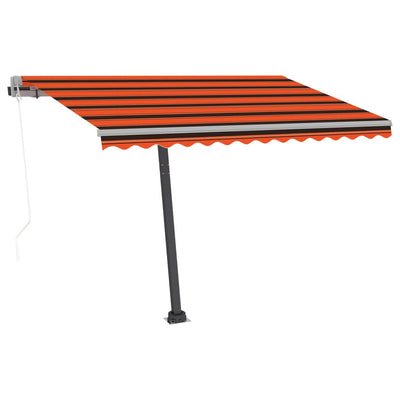 Automatic Awning with LED&Wind Sensor 300x250 cm Orange/Brown