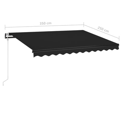 Automatic Awning with LED&Wind Sensor 350x250 cm Anthracite Payday Deals