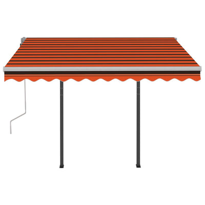 Automatic Awning with LED & Wind Sensor 3x2.5 m Orange & Brown Payday Deals