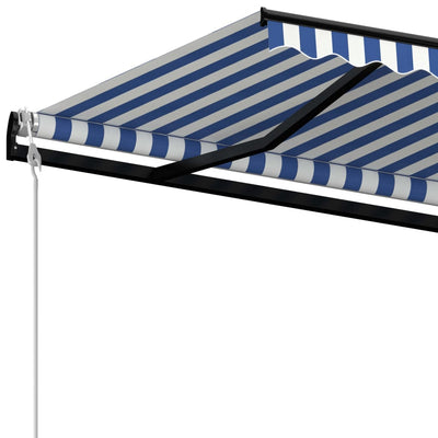 Automatic Retractable Awning 300x250 cm Blue and White Payday Deals