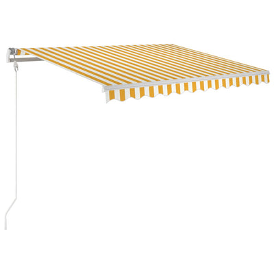 Automatic Retractable Awning 300x250 cm Yellow and White Payday Deals