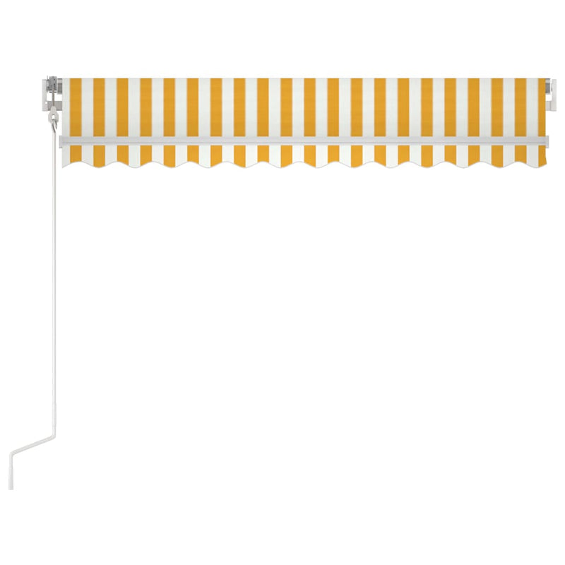 Automatic Retractable Awning 300x250 cm Yellow and White Payday Deals