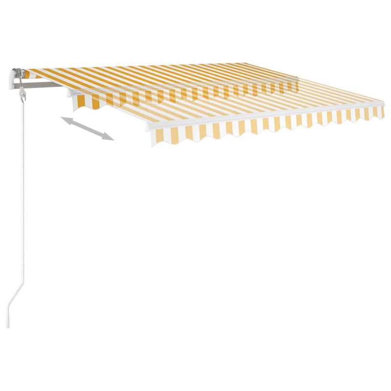 Automatic Retractable Awning 300x250 cm Yellow and White Payday Deals