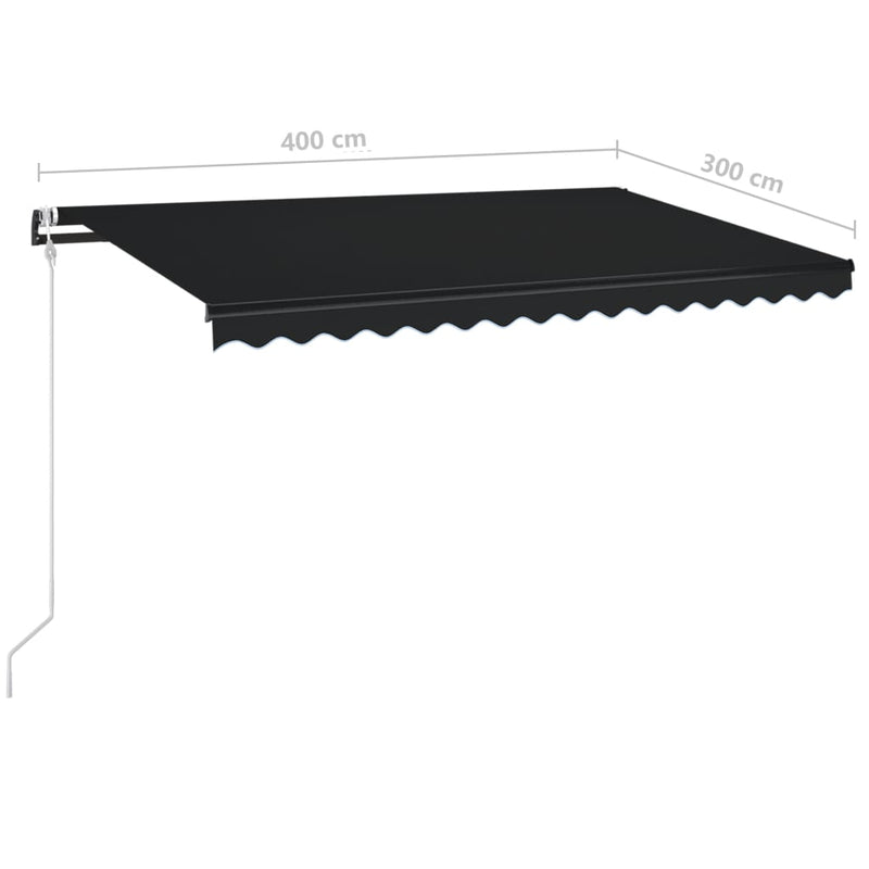 Automatic Retractable Awning 400x300 cm Anthracite Payday Deals