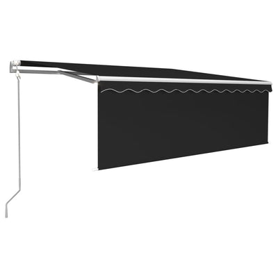 Automatic Retractable Awning with Blind 4.5x3m Anthracite Payday Deals