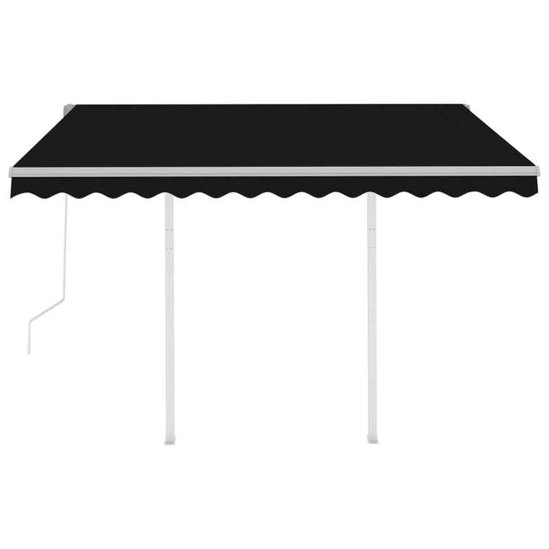 Automatic Retractable Awning with Posts 3.5x2.5 m Anthracite Payday Deals