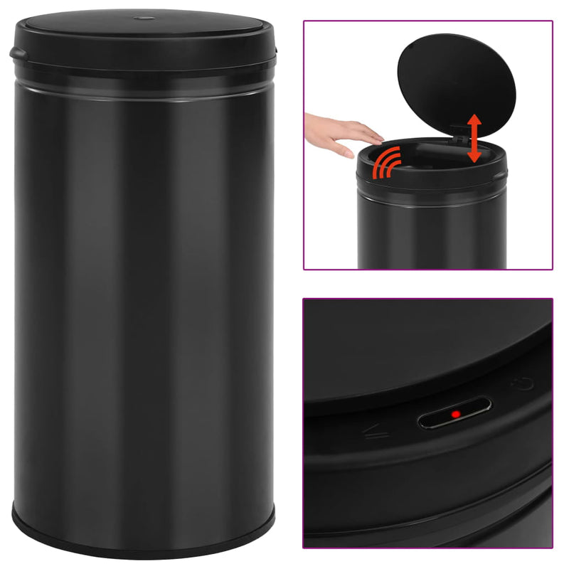 Automatic Sensor Dustbin 60 L Carbon Steel Black Payday Deals