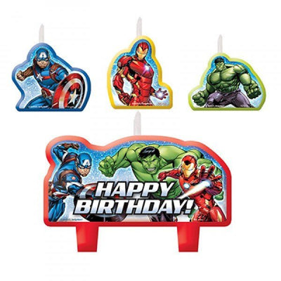 Avengers Party Supplies - Epic Happy Birthday Candle Set