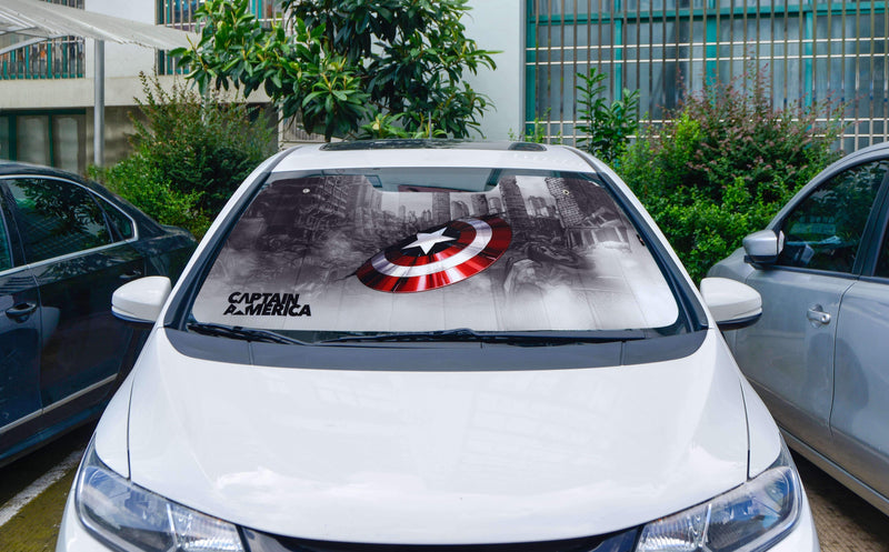 Marvel Avengers Sun Shade [150cm x 70cm] - CAPTAIN AMERICA Payday Deals