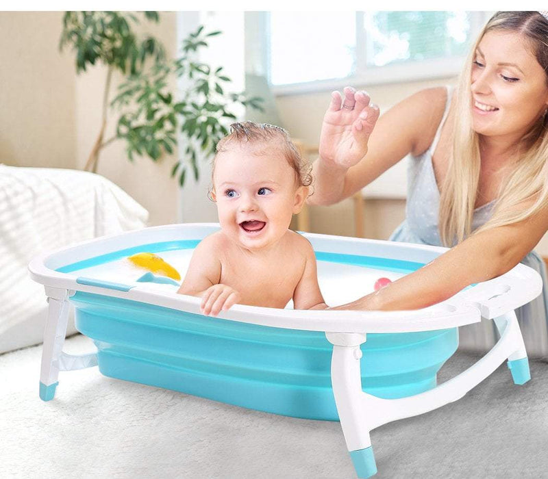 Baby Bath Tub Infant Toddlers Foldable Bathtub Folding Safety Bathing Shower GN Payday Deals