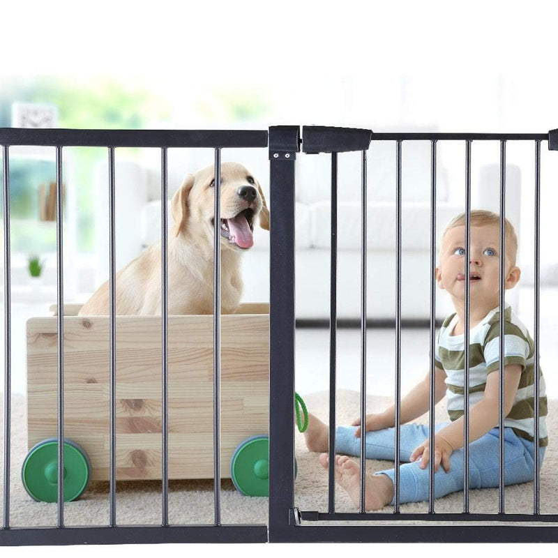 Baby Kids Pet Safety Security Gate Stair Barrier Doors Extension Panels 45cm BK Payday Deals