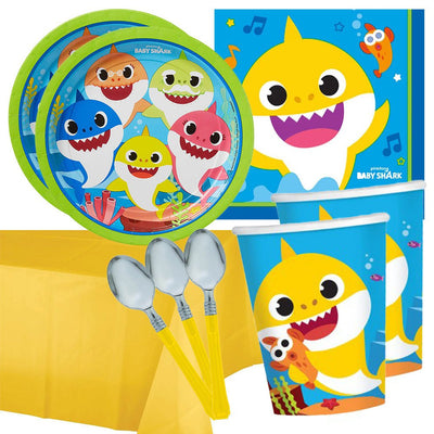 Baby Shark 16 Guest Large Deluxe Tableware Pack