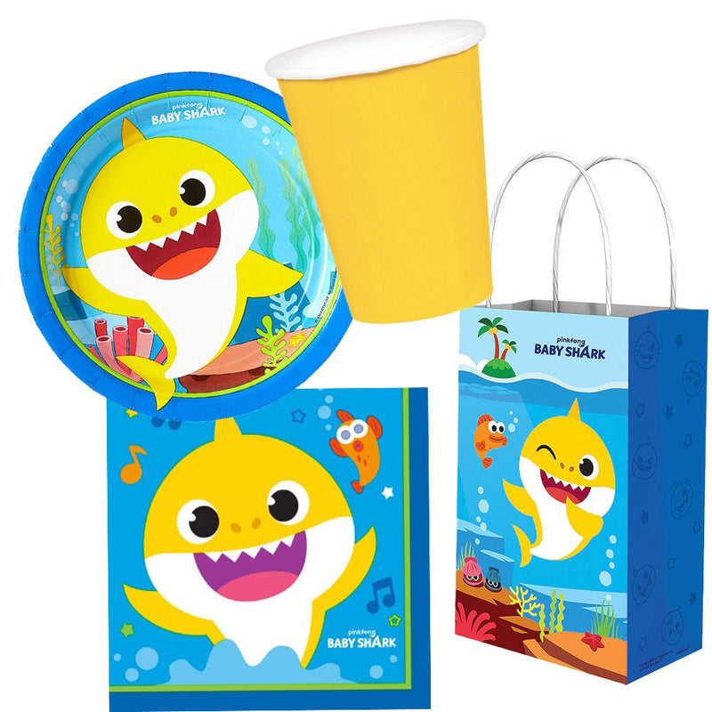 Baby Shark 8 Guest Birthday Tableware Bundle Party Pack Payday Deals