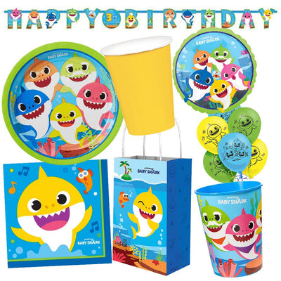 Baby Shark 8 Guest Large Birthday Tableware Party Pack