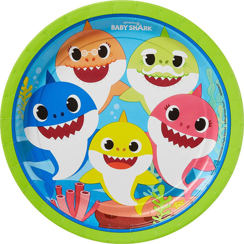 Baby Shark 8 Guest Large Birthday Tableware Party Pack Payday Deals