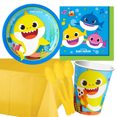 Baby Shark 8 Guest Small Deluxe Tableware Party Pack Payday Deals