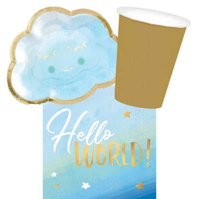 Baby Shower Hello World 8 Guest Tableware Party Pack Payday Deals