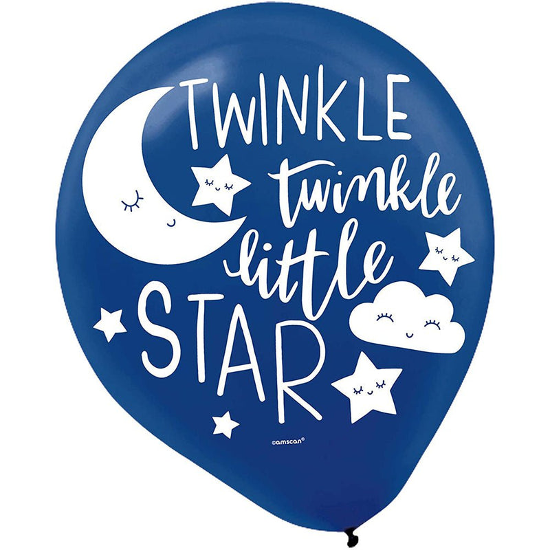 Baby Shower Twinkle Little Star Latex Balloons 15 Pack Payday Deals