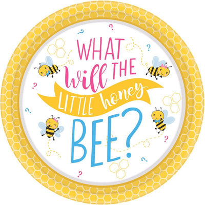 Baby Shower What Will It Bee? Lunch Cake Dessert Plates