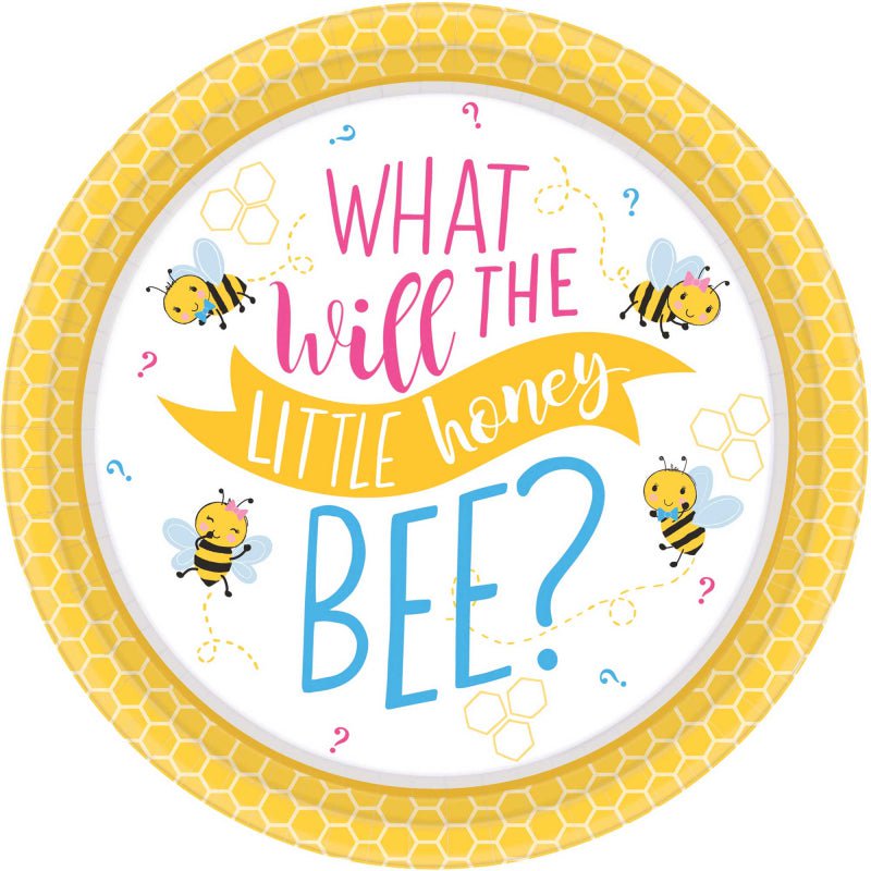 Baby Shower What Will It Bee? Lunch Cake Dessert Plates Payday Deals