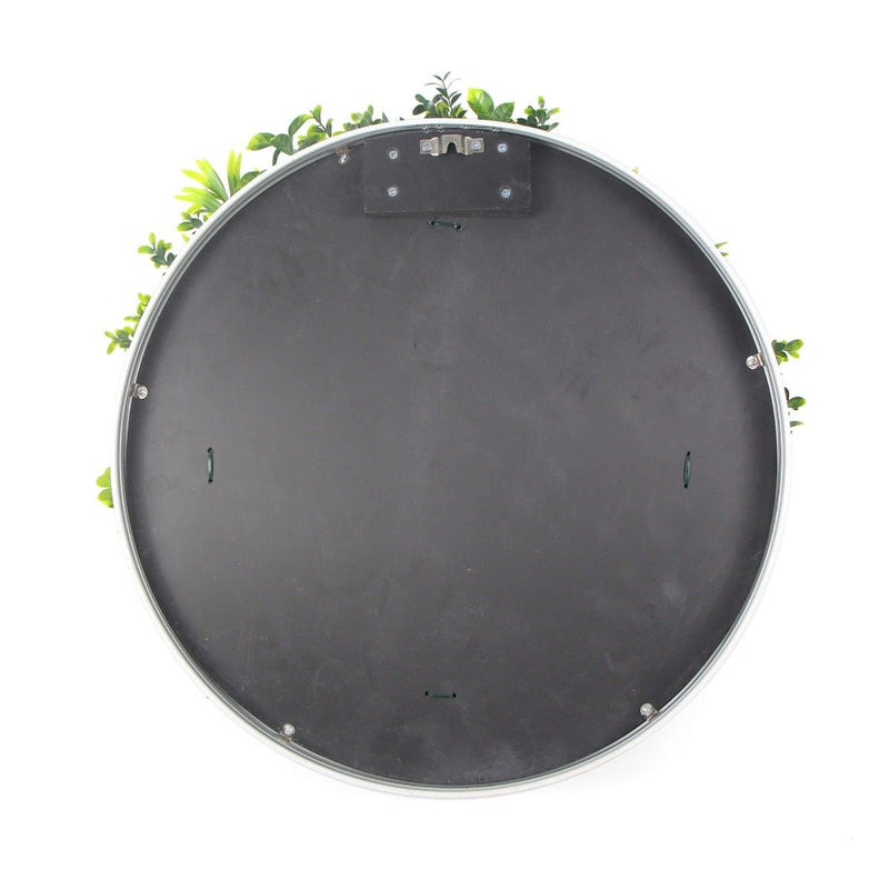 Flowering White Artificial Green Wall Disc UV Resistant 50cm (White Frame) - Payday Deals