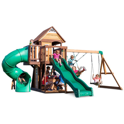 Backyard Discovery Cedar Cove Swing & Play Set Payday Deals