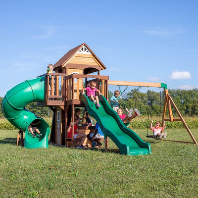 Backyard Discovery Cedar Cove Swing & Play Set Payday Deals