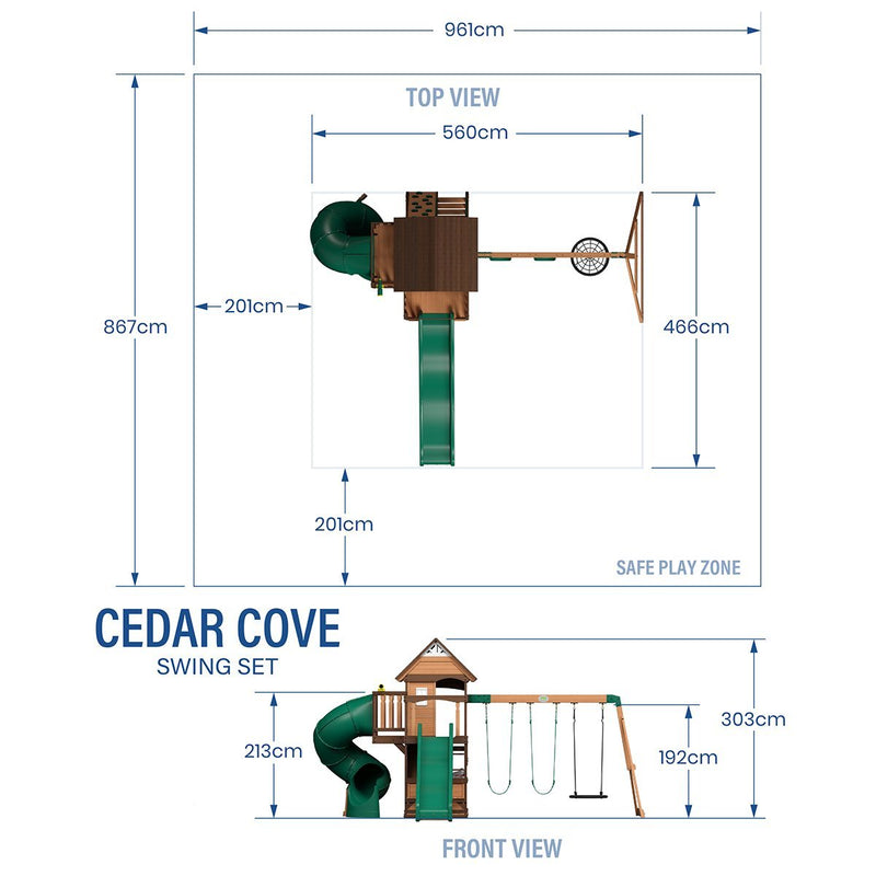 Backyard Discovery Cedar Cove Swing & Play Set Payday Deals