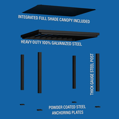 Backyard Discovery Trenton Steel Pergola 3m x 3.6m x 2.3m (12ft x 10ft) Payday Deals