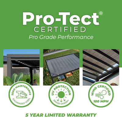 Backyard Discovery Trenton Steel Pergola 3m x 4.3m x 2.3m (14ft x 10ft) Payday Deals