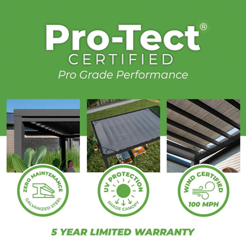 Backyard Discovery Trenton Steel Pergola 3m x 4.3m x 2.3m (14ft x 10ft) Payday Deals