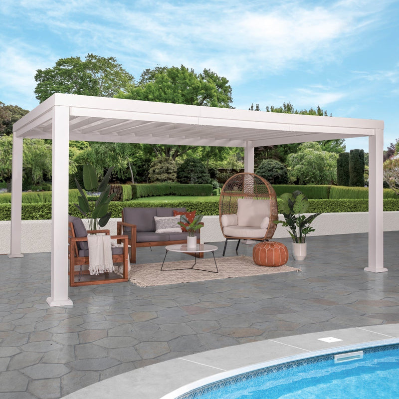 Backyard Discovery Windham Steel Pergola 3.6m x 4.9m x 2.3m (16ft x 12ft) Payday Deals