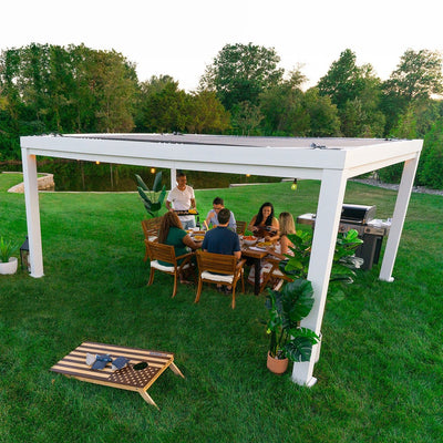 Backyard Discovery Windham Steel Pergola 3.6m x 4.9m x 2.3m (16ft x 12ft) Payday Deals