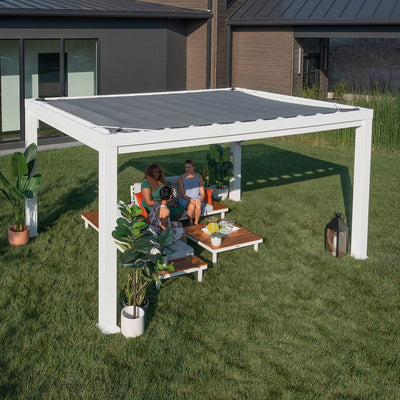 Backyard Discovery Windham Steel Pergola 3m x 4.3m x 2.3m (14ft x 10ft) Payday Deals