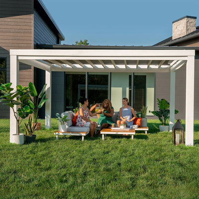 Backyard Discovery Windham Steel Pergola 3m x 4.3m x 2.3m (14ft x 10ft) Payday Deals