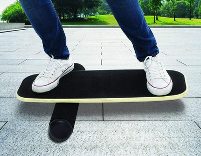 Balance Board Trainer with Adjustable Stopper Wobble Roller Payday Deals