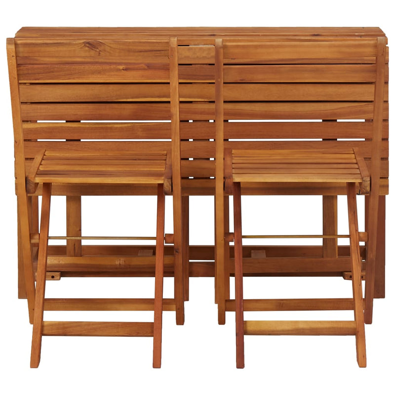 Balcony Planter Table with 2 Bistro Chairs Solid Acacia Wood Payday Deals